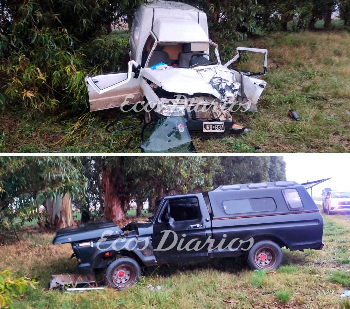 Un hombre sufrió heridas graves en un choque frontal en ruta 228 Ecos