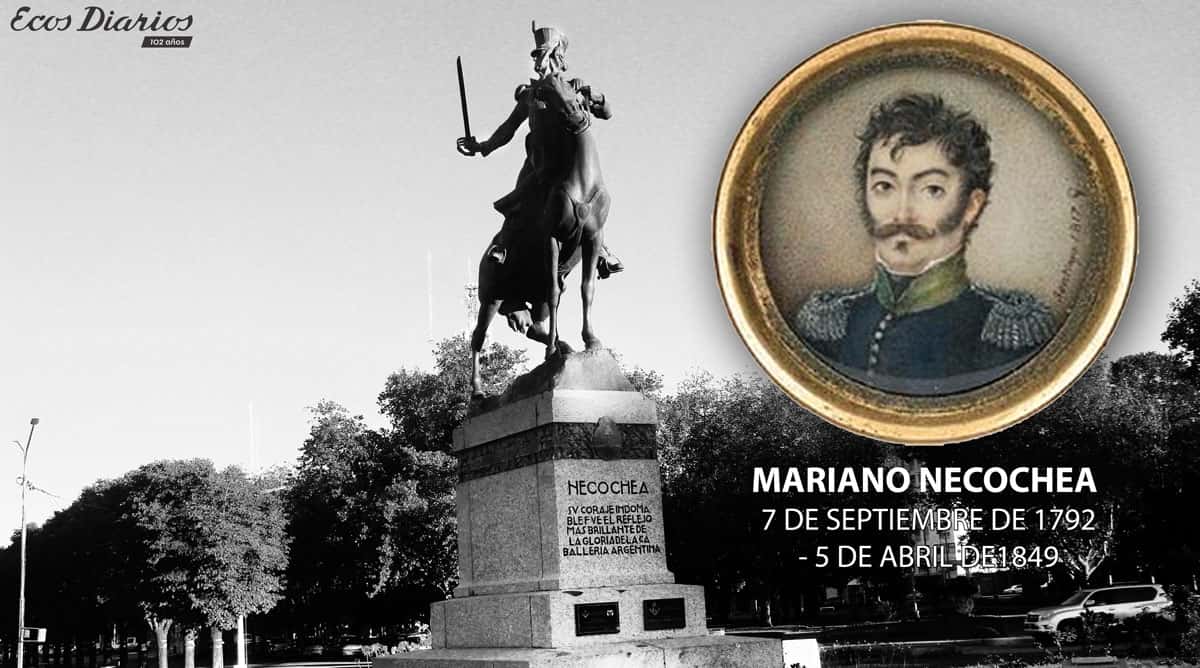 Quién fue Mariano Necochea, el granadero que le dio el nombre a la ciudad y nació un día como hoy