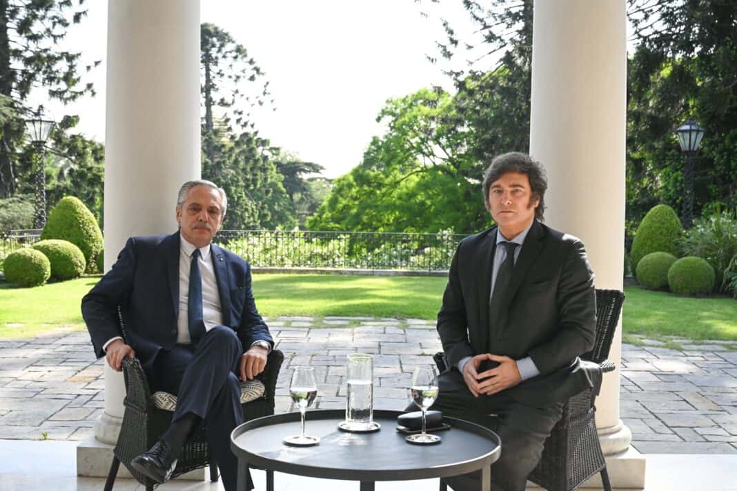 Alberto Fernández recibió a Milei y arrancó la transición presidencial