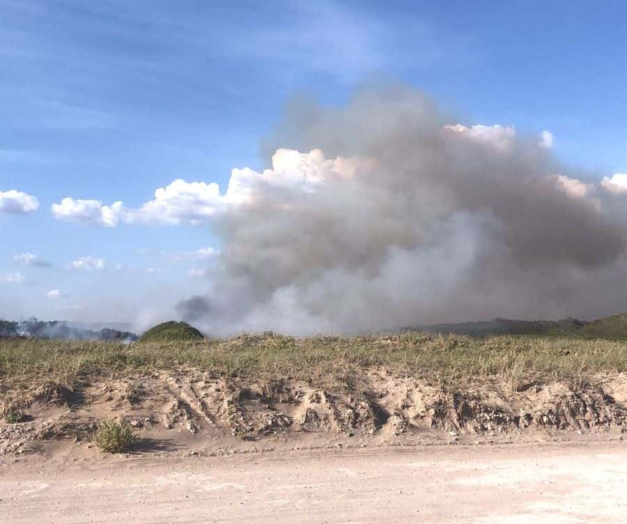 Durante horas combatieron un incendio en Quequén