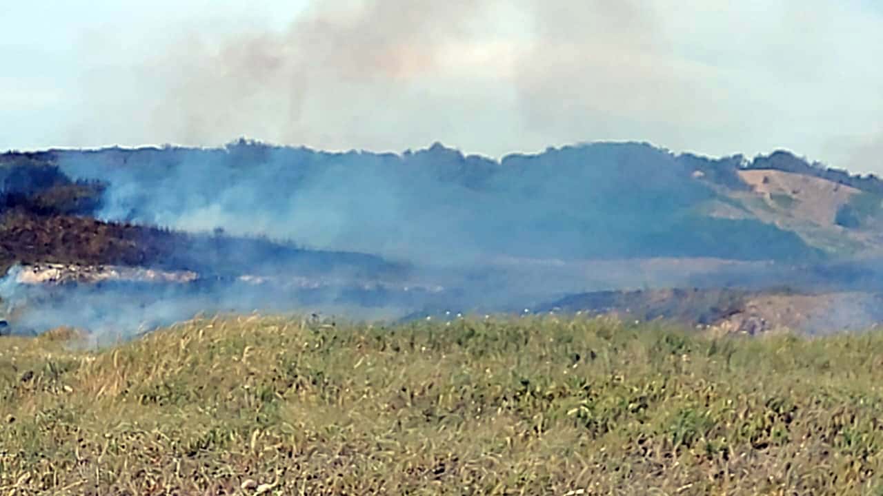 Se reavivó el fuego en la zona de Punta Carballido