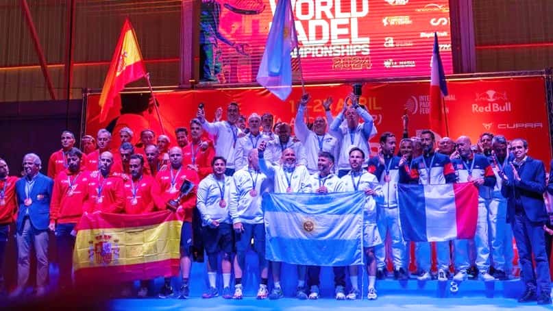 Pádel: Argentina hizo historia en España al ganar el Mundial senior