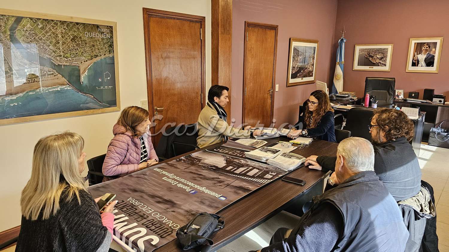 Autoconvocados por el puente Ezcurra se reunieron con la presidenta del