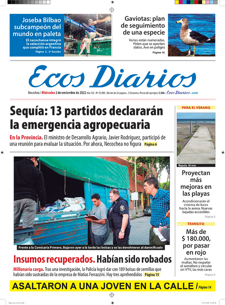 Tapa del 2 de noviembre de 2022