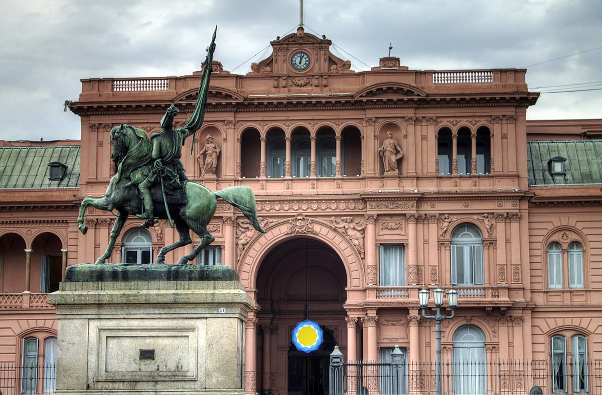 Palacio presidencial. Casa Rosada en Buenos Aires