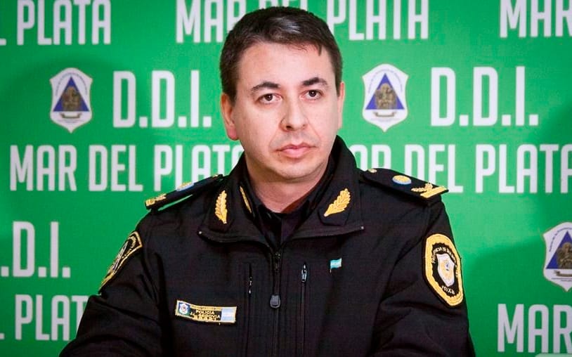 Detenido. Comisario mayor José Luis Segovia, jefe de la departamental de Mar del Plata, por varias causas que se le imputan.