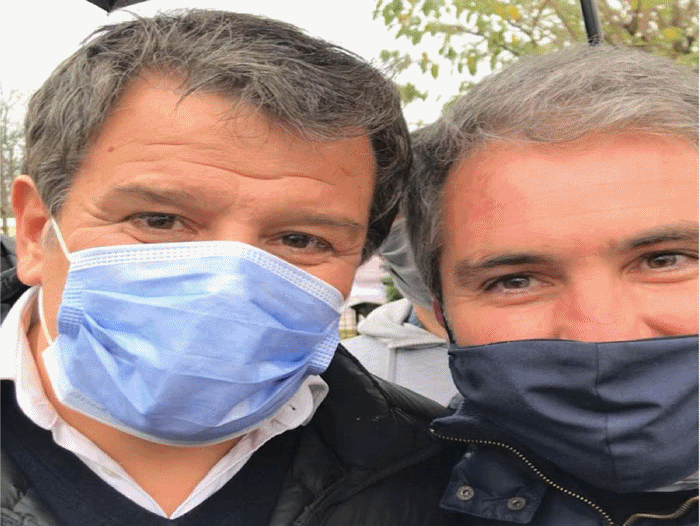 Precandidatos de la UCR con Manes